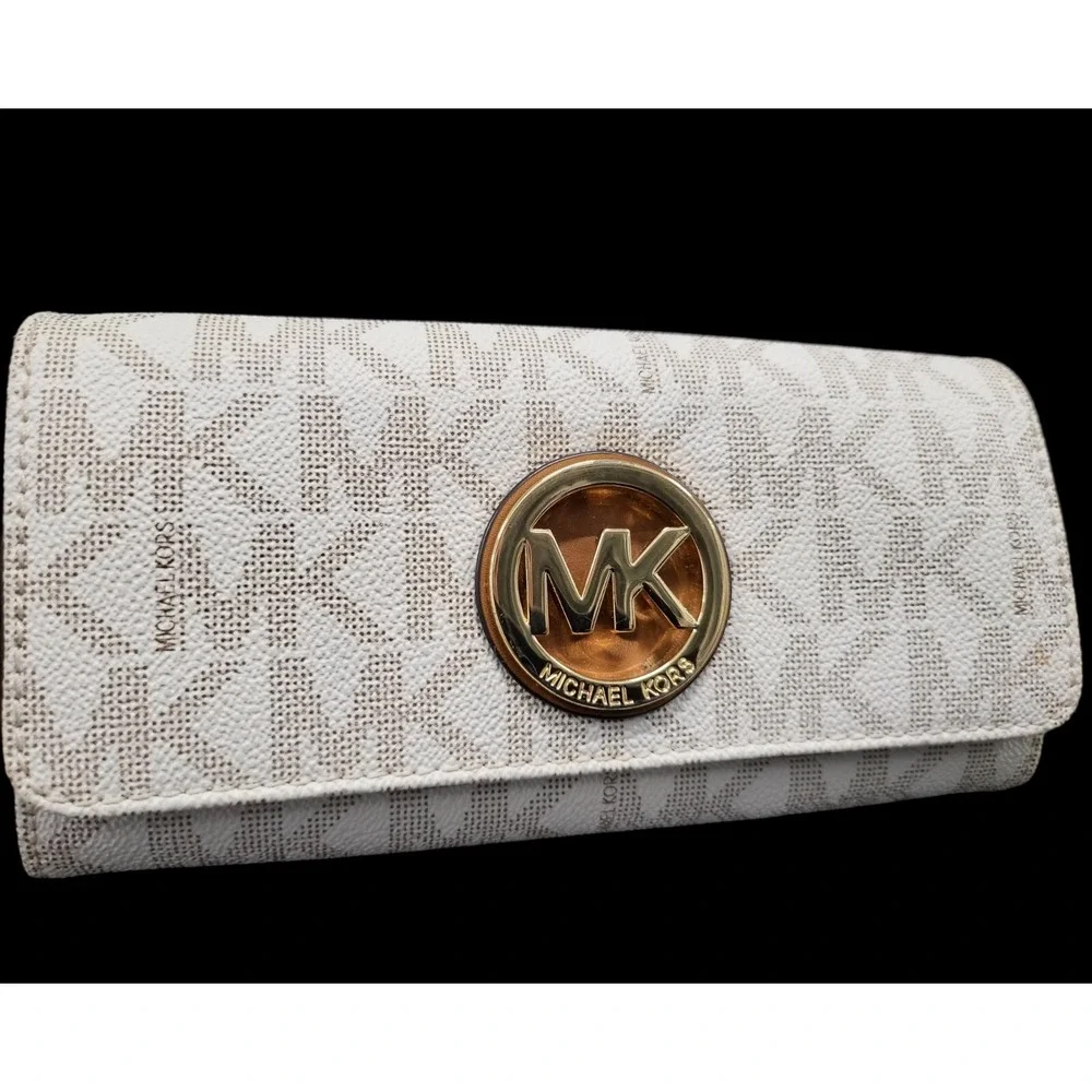 Michael Kors - Fulton White‎ Leather Wallet